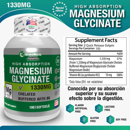 Glicinato De Magnesio X 100 Softgels