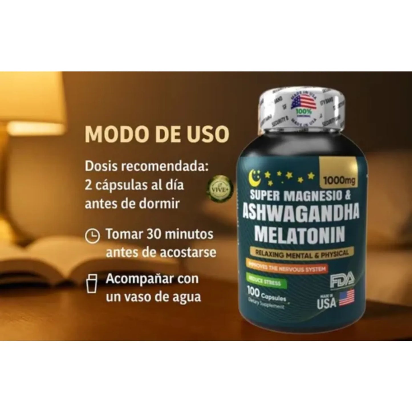SUPERMAGNESIO Y MELATONIN + ASHWAGANDHA