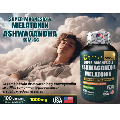 SUPERMAGNESIO Y MELATONIN + ASHWAGANDHA